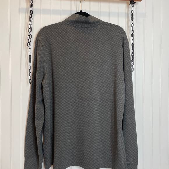 NWT Ben Sherman Mens Charcoal Heather Quarter Zip Mock Neck Sweatshirt Size L - Picture 4 of 8
